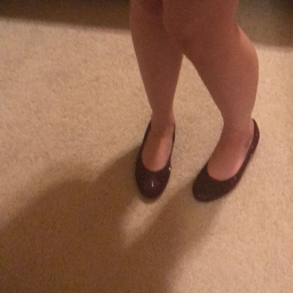 Garnet/Burgandy Sparkly Flats